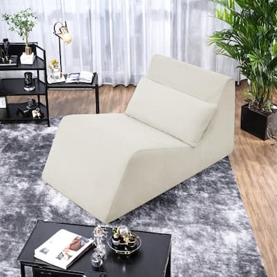 Chenille Memory Foam Bean Bag Chair with Ergonomic Floor Lounger