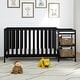 preview thumbnail 3 of 33, Storkcraft Pacific 4-in-1 Convertible Crib and Changer - 2 Open Shelves, Water-Resistant Vinyl Changing Pad with Safety Strap