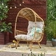 preview thumbnail 8 of 20, Malia Outdoor Cushioned Wicker Basket Chair by Christopher Knight Home