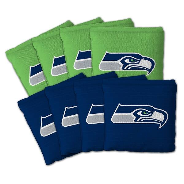 slide 2 of 5, Seattle Seahawks NFL Dual Sided Pro Stop & Slide Cornhole Bags