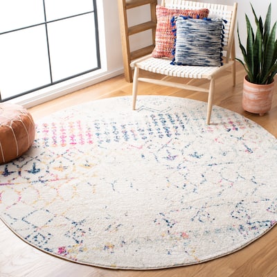 SAFAVIEH Tulum Ethelyn Rustic Moroccan Boho Tribal Rug - 10' Round