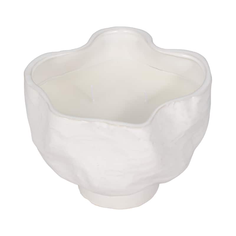Sagebrook Home Ceramic Soy Wax Candle for Serene Outdoor Ambience - 6" x 6" x 5"