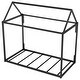 preview thumbnail 7 of 22, Kids and Baby Twin Size Metal House Shape Platform Bed,Sturdy Frame For Home