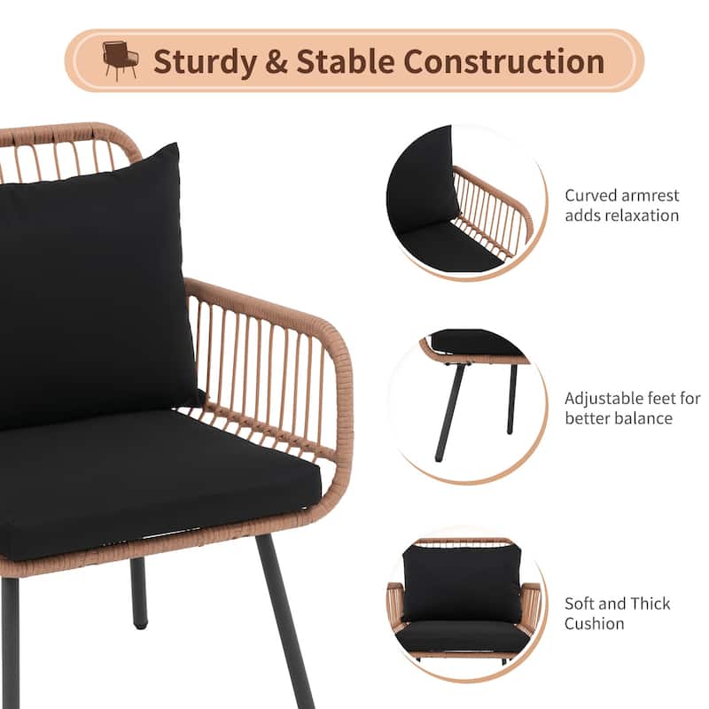 Outdoor Patio Furniture L-Shaped Sectional Sofa Set