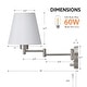 preview thumbnail 23 of 27, CO-Z Plug-in Swing Arm Wall Mount Sconce