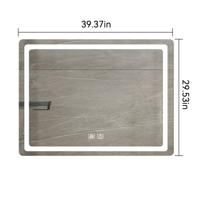 Rectangular Round Corner Bathroom Vanity Mirror