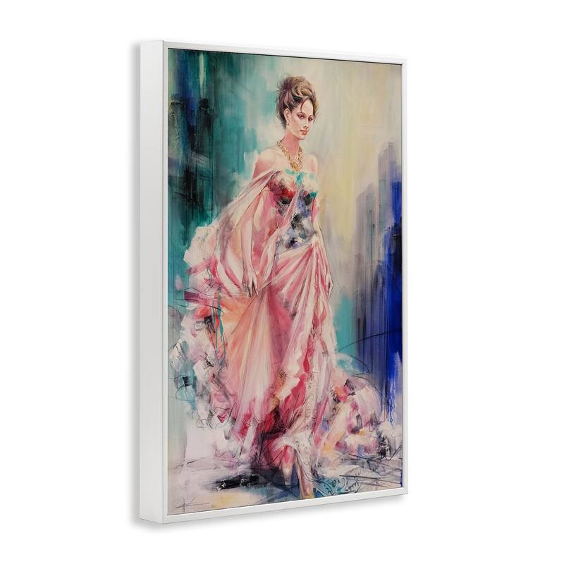 Stupell Sophisticated Woman in Dress Framed Giclee Art Design By Lucille Lee