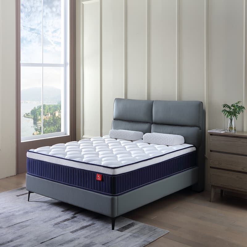 Home Innerspring Mattress Medium Hybrid Mattress In A Box With Certipur-Us Certified Pocket Spring,And Motion Isolation