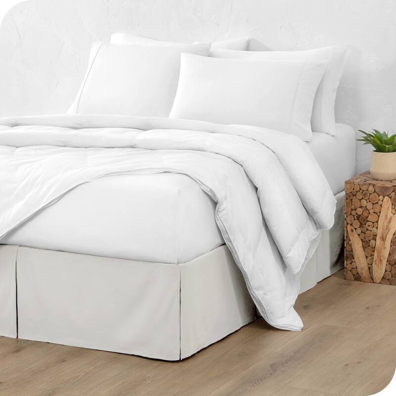 Bare Home Pleated Bed Skirt - 15-Inch Tailored Drop Easy Fit