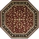 preview thumbnail 7 of 17, Nourison Hand-tufted Persian Floral Wool and Silk Burgundy Area Rug
