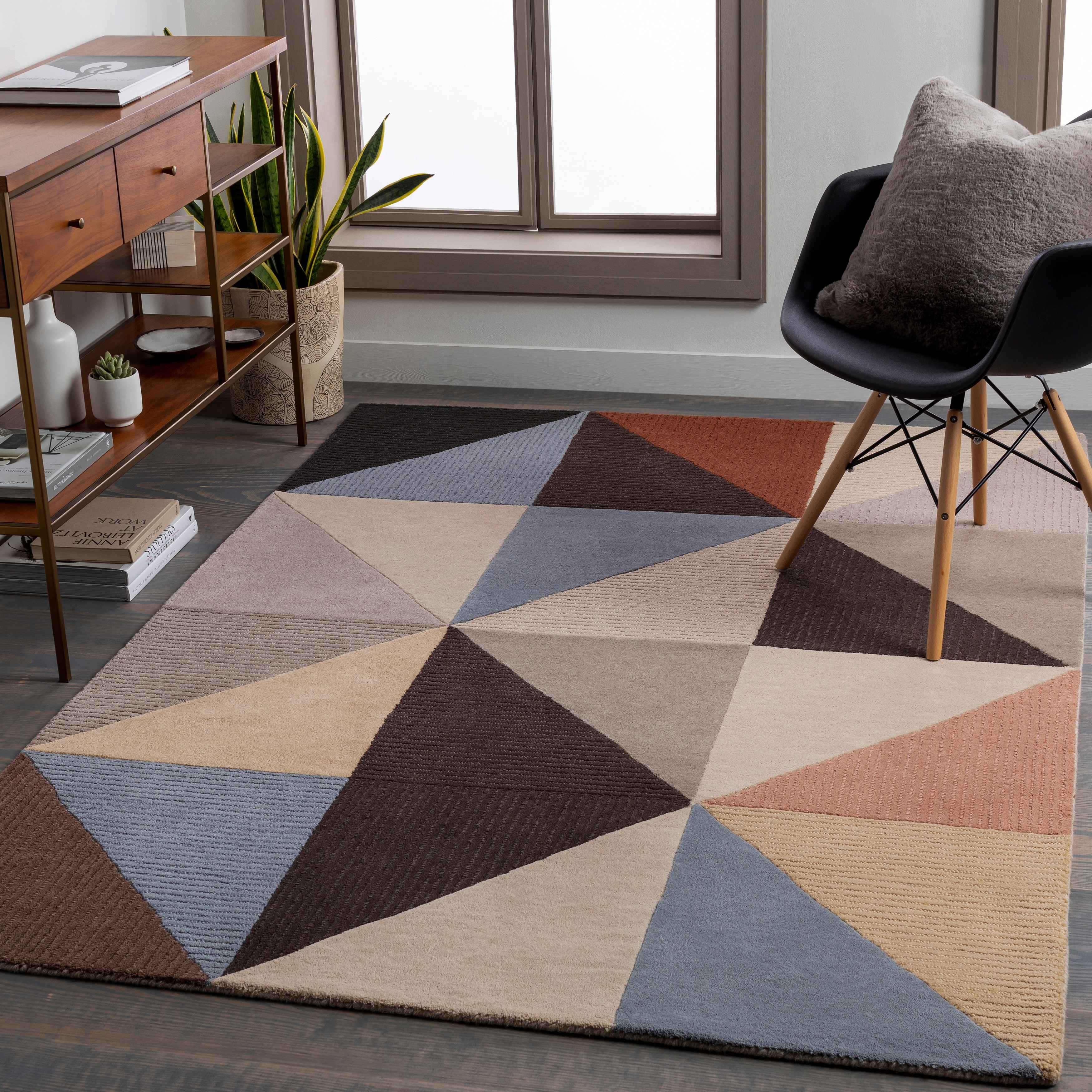 Artistic Weavers Cleveland Hand Tufted Geometric Wool Rug - Bed