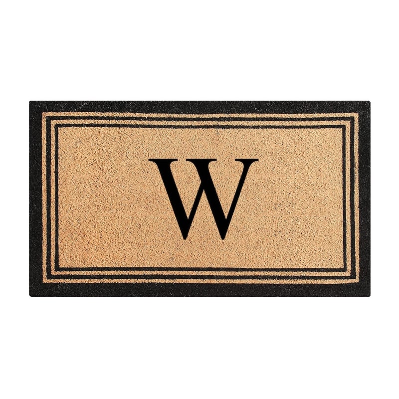 A1HC Natural Coir Doormat with Heavy Duty PVC Backing,0.75 Inch Pile Height, Perfect for Outdoor Use - 24" X 39" - W