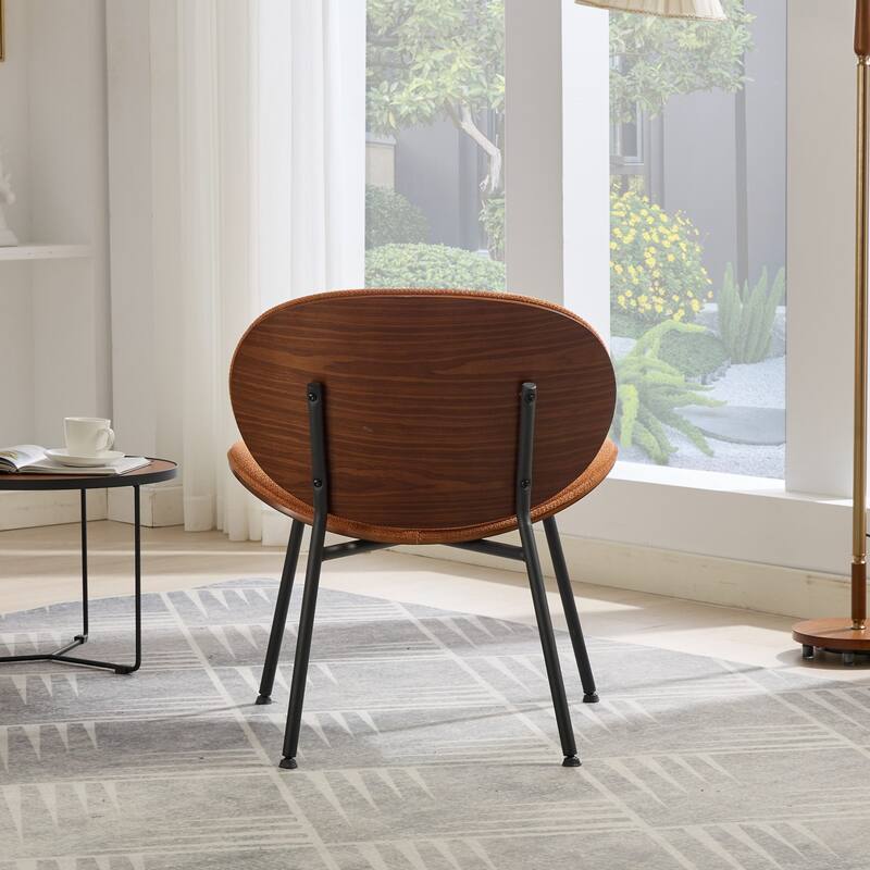 Modern Shell Chair Single Side Chair, Lounge Chair with Comfortable Backrest