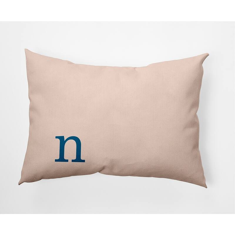 Modern Monogram Decorative Throw Pillow - 14" x 20" - n