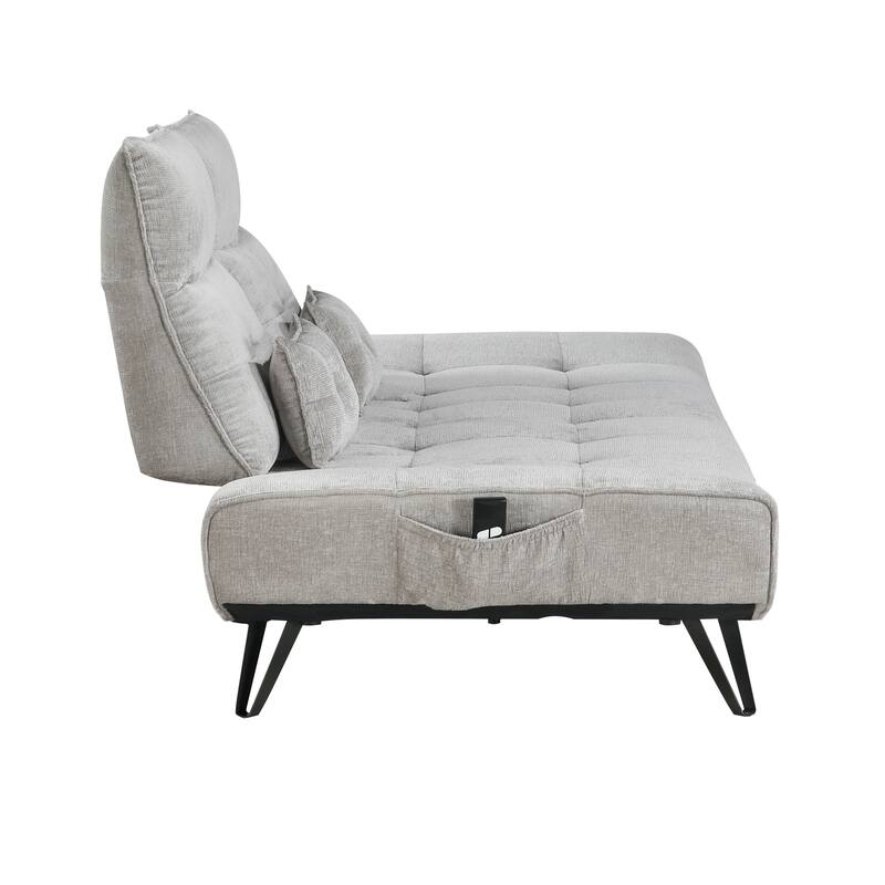 Gandra Chenille Sofa with Power Adjustable Seat Depth
