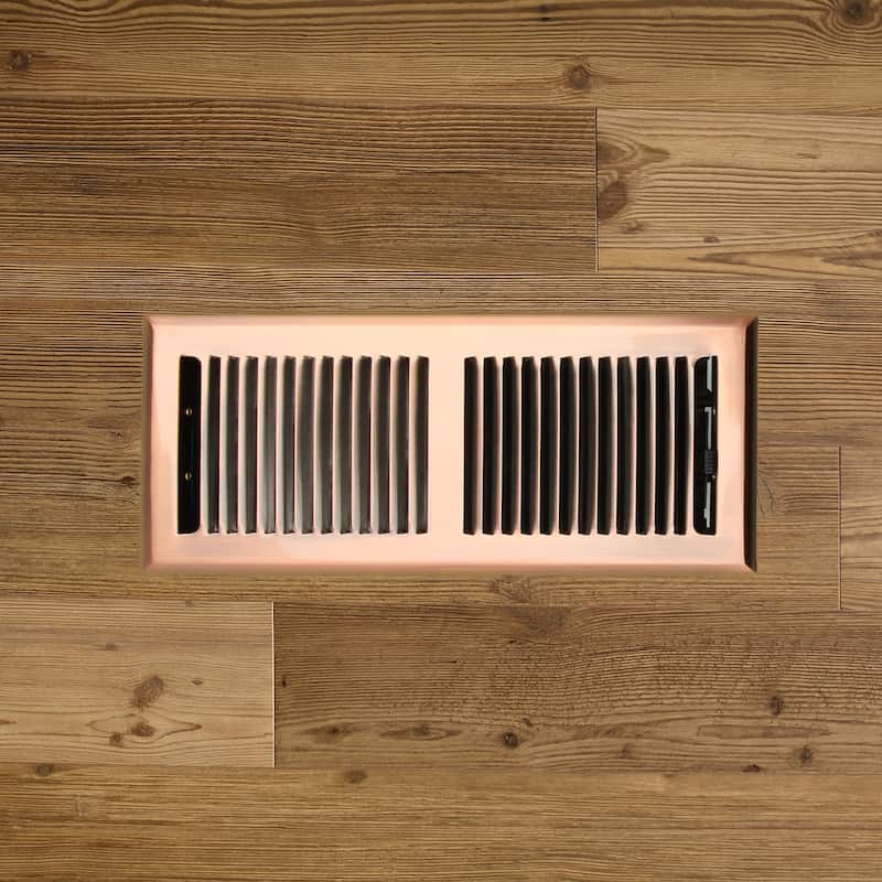 Akicon Stripe Design 4"x12" Floor Register with Trap Net