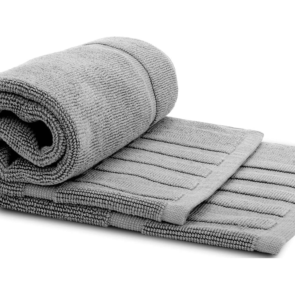 White Classic Bath Mat Floor Towel Set ,Absorbent Cotton - On Sale ...