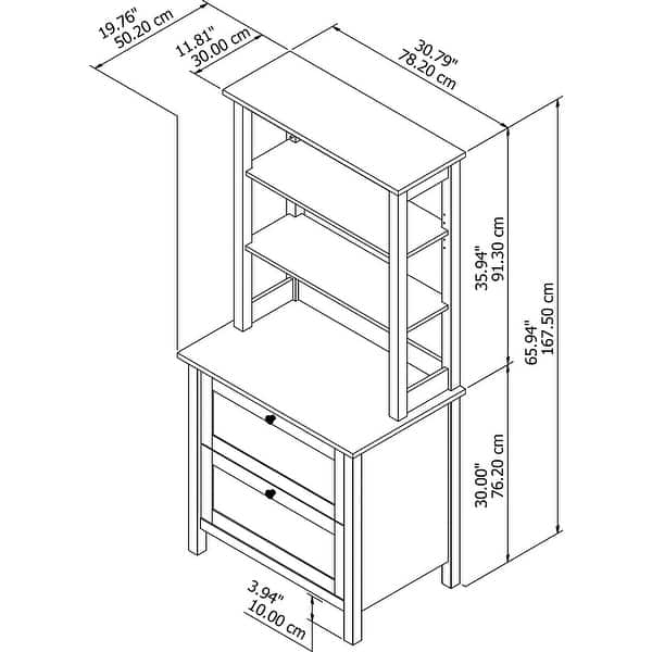 Mayfield Bookcase with Drawers by Bush Furniture - Bed Bath & Beyond ...