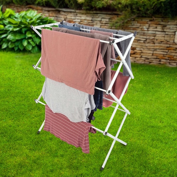 Garment Rack Outdoor Cloth Drying Rack Heavy Duty Wooden Clothes