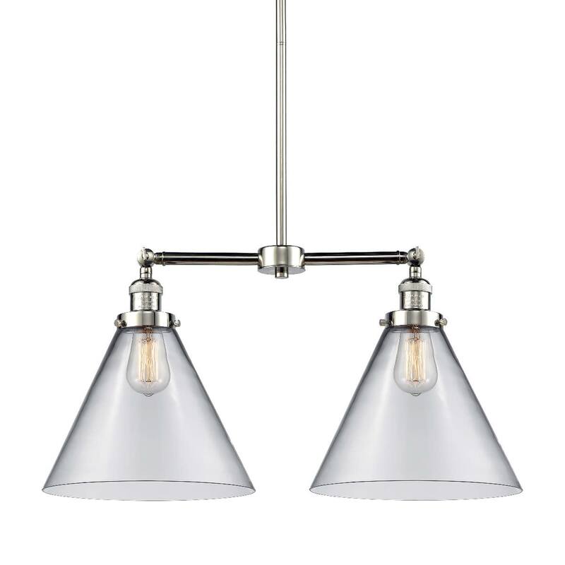 Innovations Lighting X-Large Cone 2 Light 21" Wide Linear Chandelier