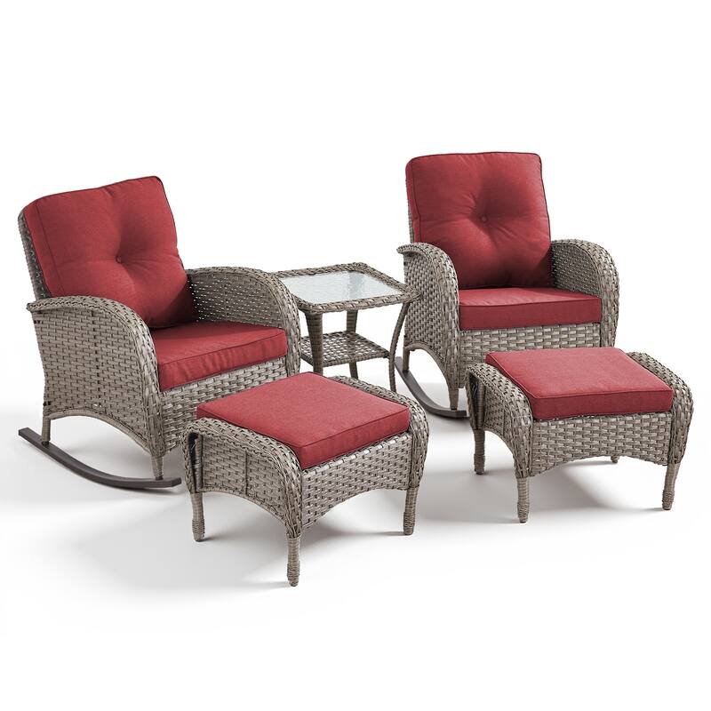 Gymojoy Premium Wicker Patio Furniture Set - Ultimate Comfort & Weather-Resistant Design