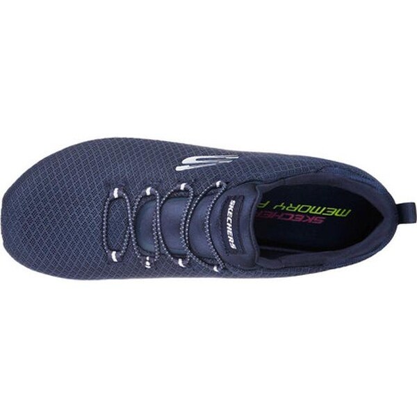 navy slip on skechers women's