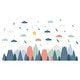 preview thumbnail 4 of 19, Walplus Huge Colorful Mountain Landscape Children Wall Stickers Nursery Décor