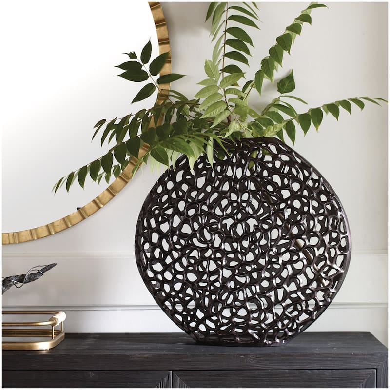 Uttermost 18011 Web 23-1/2" Tall Aluminum Vase