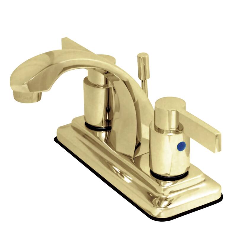 Kingston Brass NuvoFusion 1.2 GPM Centerset Bathroom Faucet with - Polished Brass