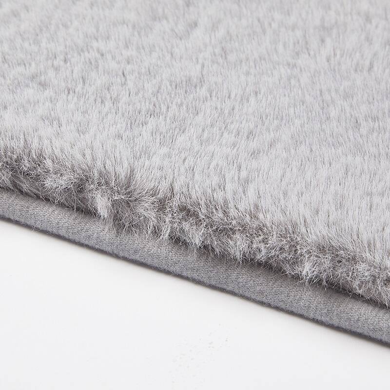 Bibb Home 5674 2 Piece Faux Fur Bath Mat Set Aqua