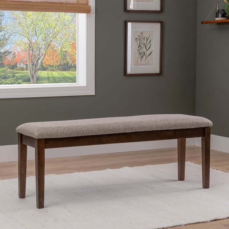 Dolan Farmhouse Solid Wood Dining Bench - Brown