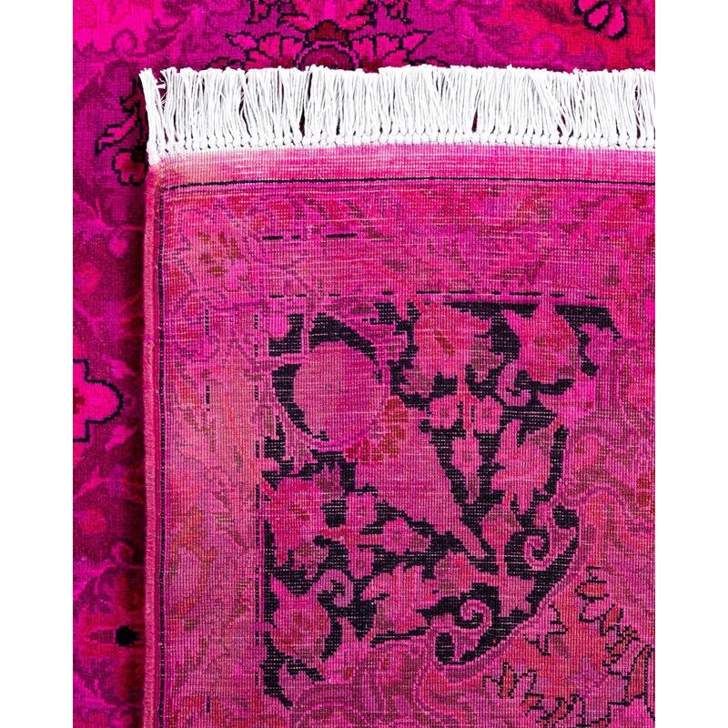 Contemporary Overdyed Wool Hand Knotted Square Area Rug - 6' 0" x 6' 8"