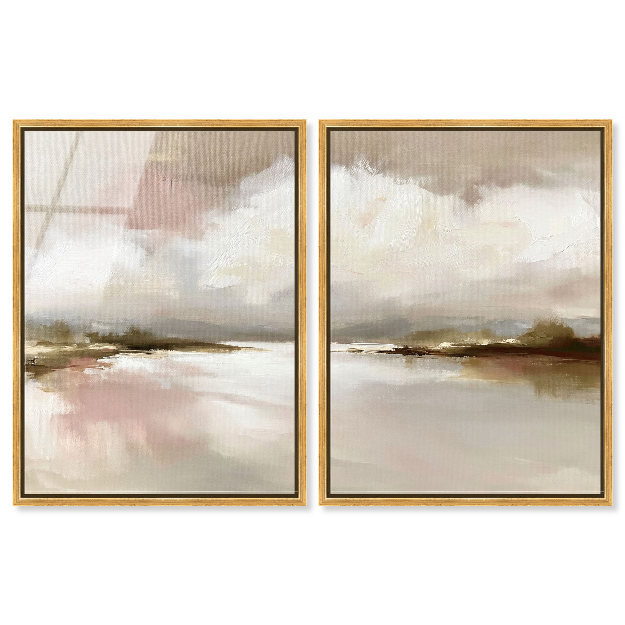 Pale Sanctuary I Coastal Abstract Art Set Acrylic Print by Art Remedy