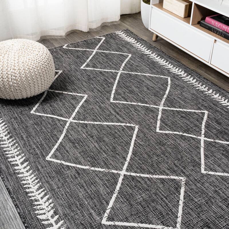 JONATHAN Y Kafel Tribal Diamond Trellis Indoor/Outdoor Area Rug