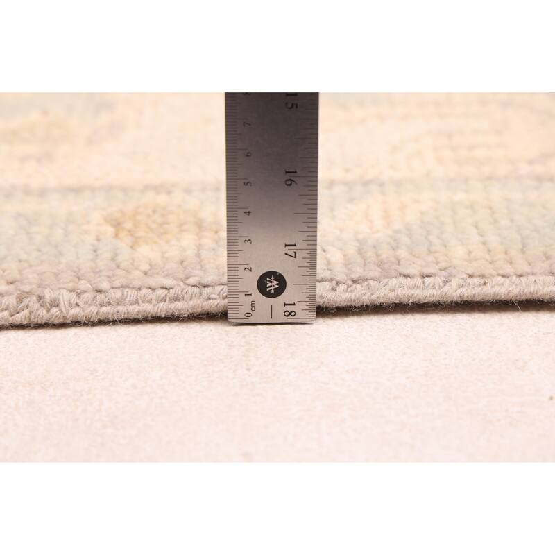 ECARPETGALLERY Hand-knotted Modern Oushak Grey Wool Rug - 8'9 x 11'11