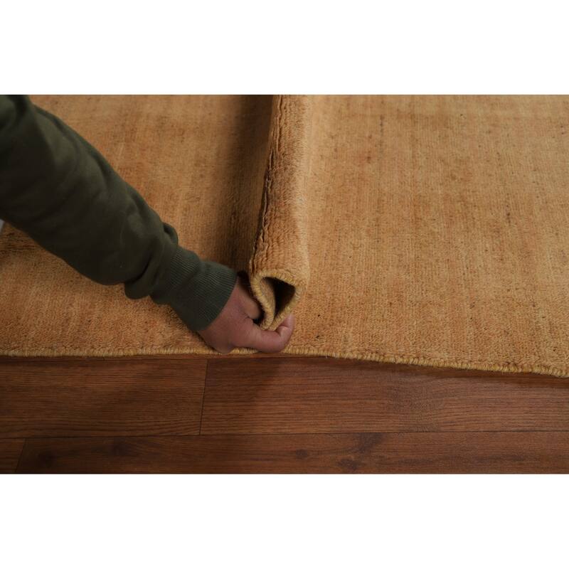 Contemporary Gabbeh Oriental Area Rug Tribal Hand-Knotted Wool Carpet - 5'6" x 7'10"