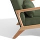 preview thumbnail 33 of 161, 25" W Mid Century Upholstered Wood Accent Chair with Pillow