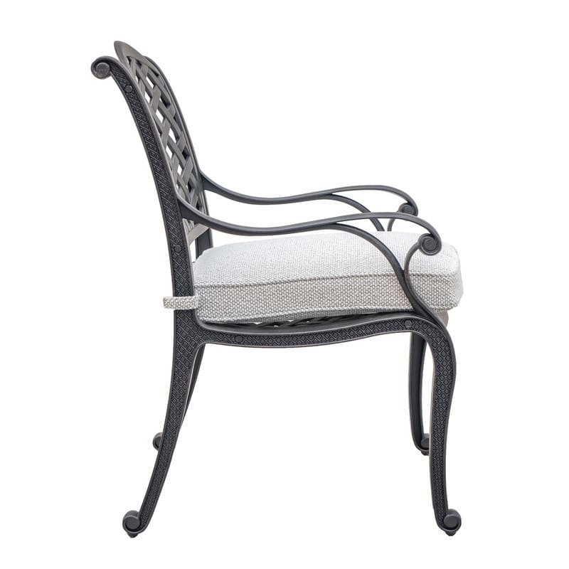 Ventura Cast Aluminum Dining Arm Chair with Cushion