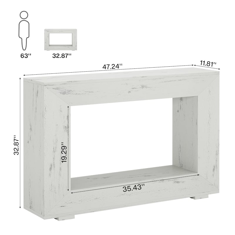47 Inches Narrow Wood Console Table with Storage - 47.24" W x 29.1" H x 11.81" D