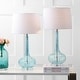 preview thumbnail 1 of 14, Diamante 28.5" Glass Teardrop LED Table Lamp, Pink (Set of 2) by JONATHAN Y Aqua