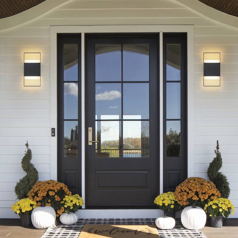 Modern Dimmable LED Outdoor Wall Sconce Rectangular Exterior Light
