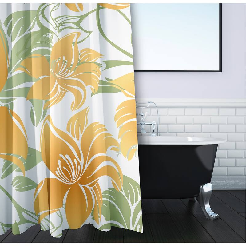 Tree Mallow, Floral Print Shower Curtain