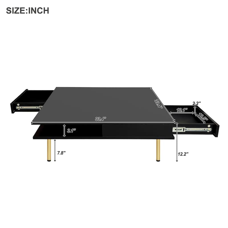 Exquisite High Gloss Coffee Table for Living Room