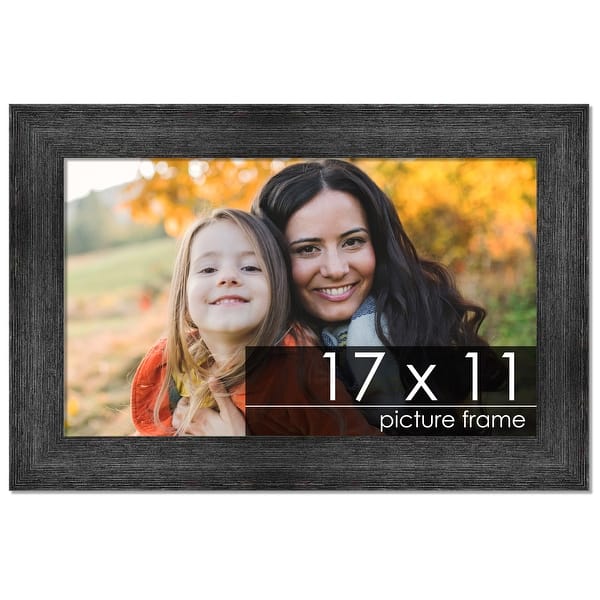 4x10 Bamboo Black Complete Wood Picture Frame with UV Acrylic, Foam Board Backing, & Hardware