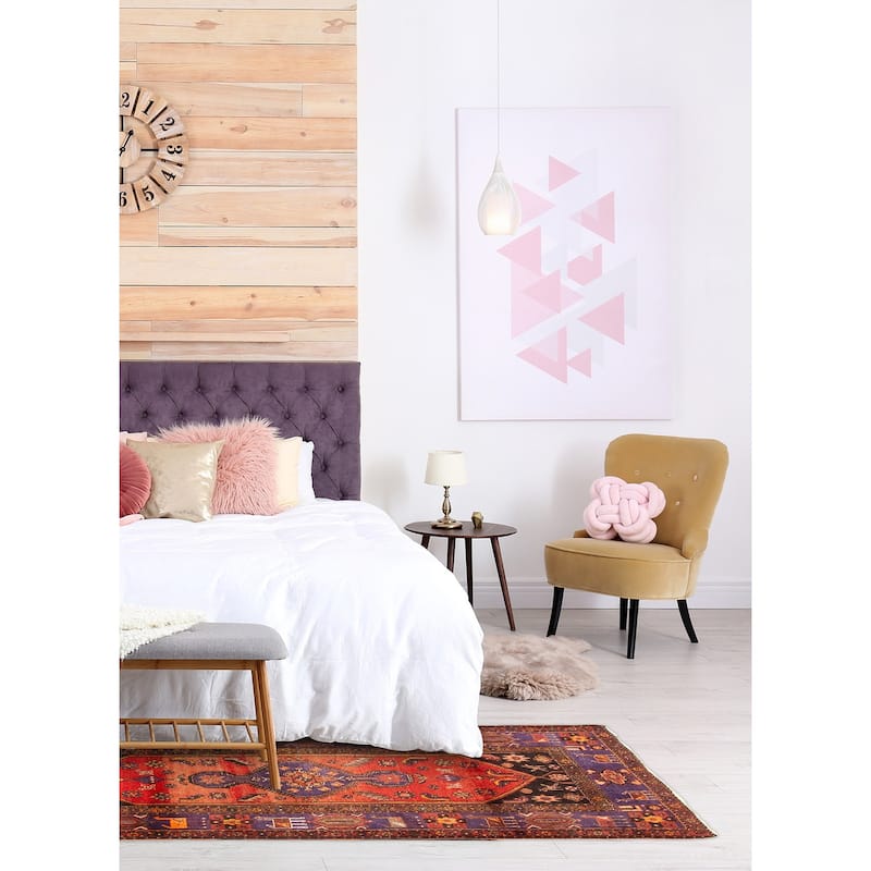 ECARPETGALLERY Hand-knotted Andelz Red Wool Rug - 4'7 x 8'2