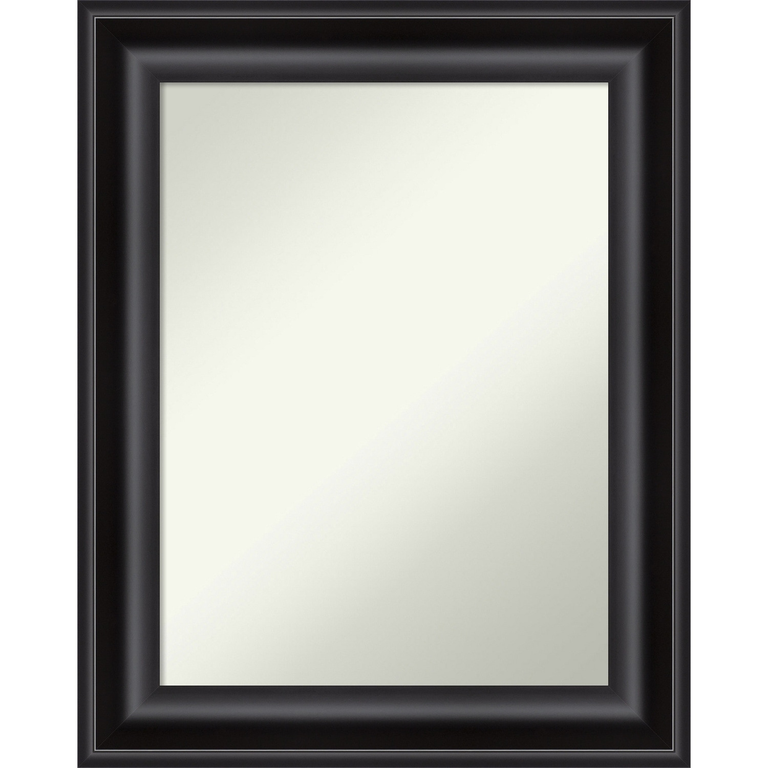 Non-Beveled Wall Mirror - Grand Black Frame