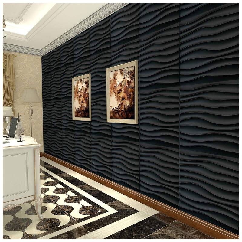 Art3d 3D Wall Panels PVC Wave Design (32 Sq.Ft) - On Sale - Overstock ...