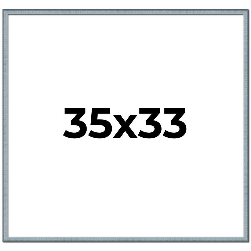 35x33 Frame Rustic Sky Blue Solid Wood Picture Frame | 0.75 Inch