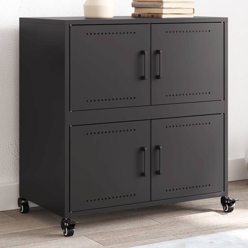 vidaXL Sideboard Cupboard Storage Cabinet Home Organizer Cold-rolled Steel - 15.4 x 26.8 x 28.3