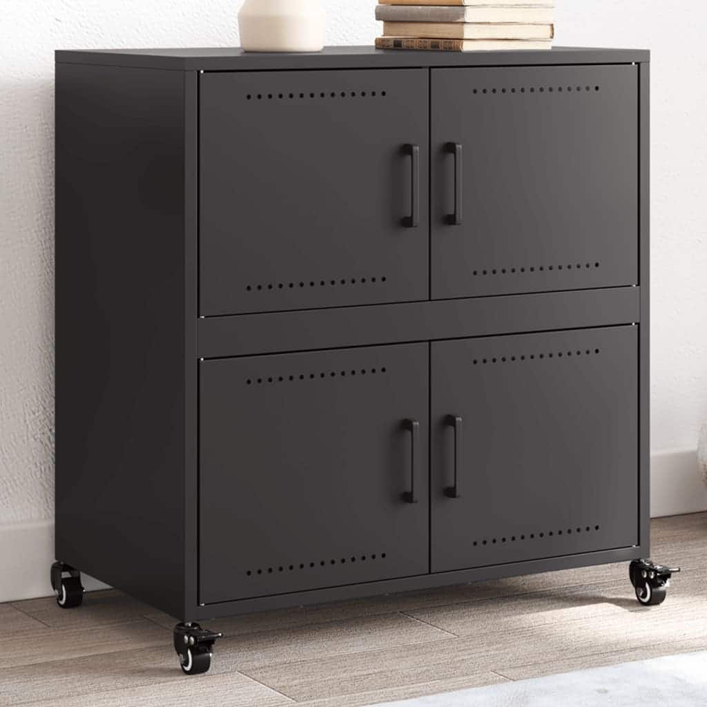 vidaXL Sideboard Cupboard Storage Cabinet Home Organizer Cold-rolled Steel - 15.4 x 26.8 x 28.3